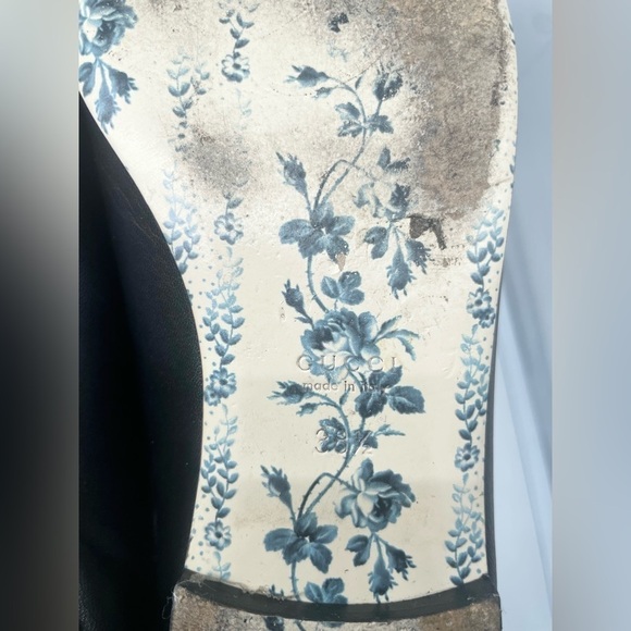 Gucci Black Leather Snake skin bow embellished GG Ballerina flats EU 38.5 - Picture 13 of 13